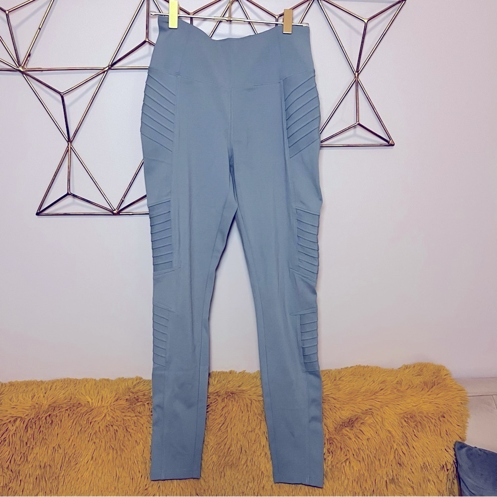 Athleta Gray Blue Delancey Moto Tight
